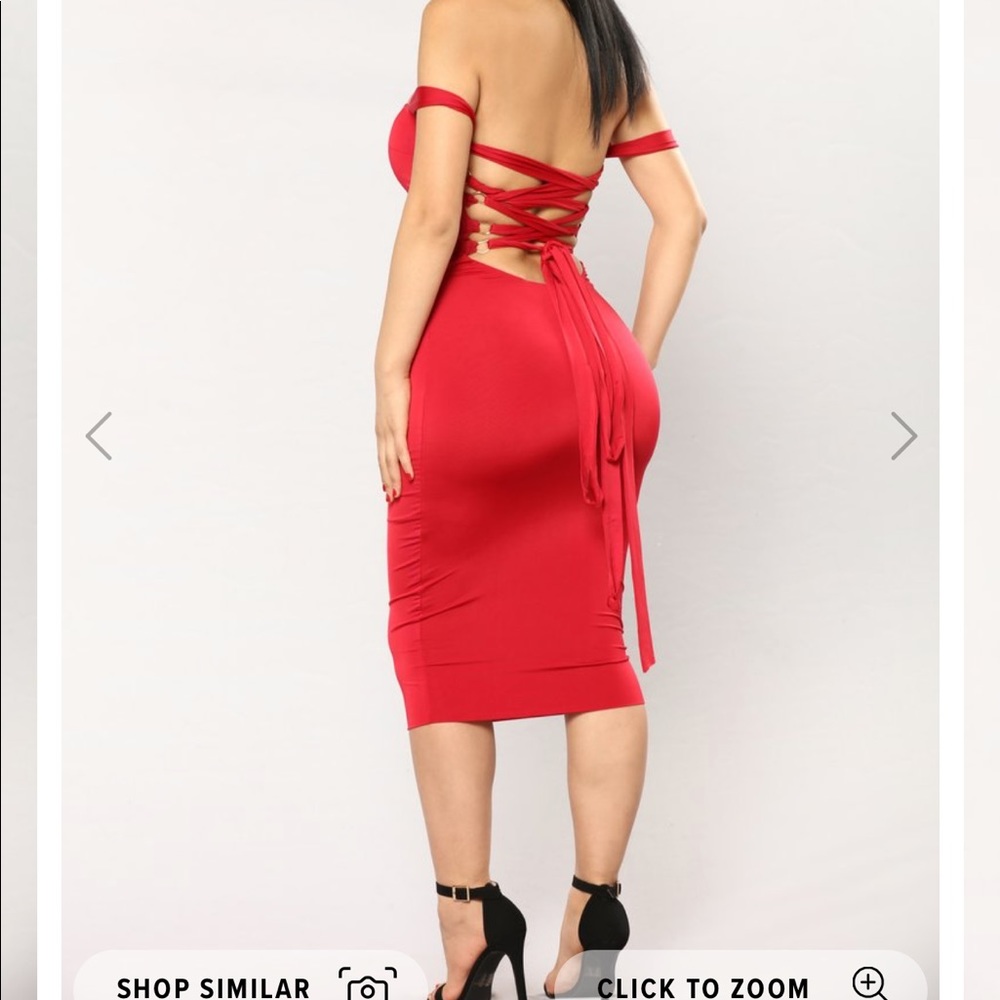 Fashion Nova Framed lace up dress size -Small